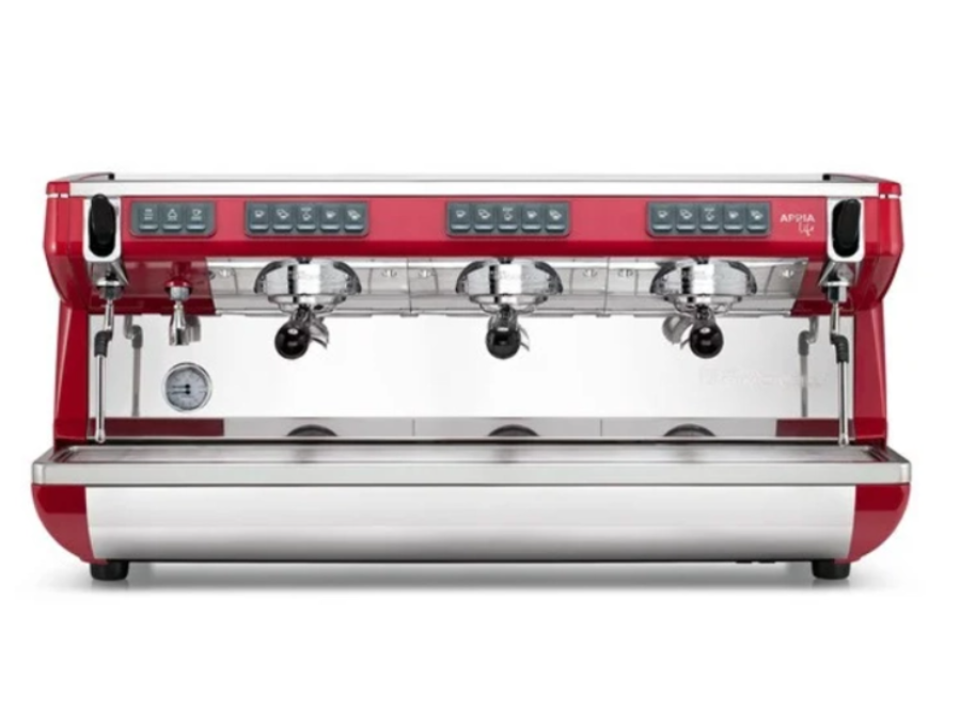 Nuova Simonelli Appia Life Professional Espresso Machine for Businesses (3 Heads) Red