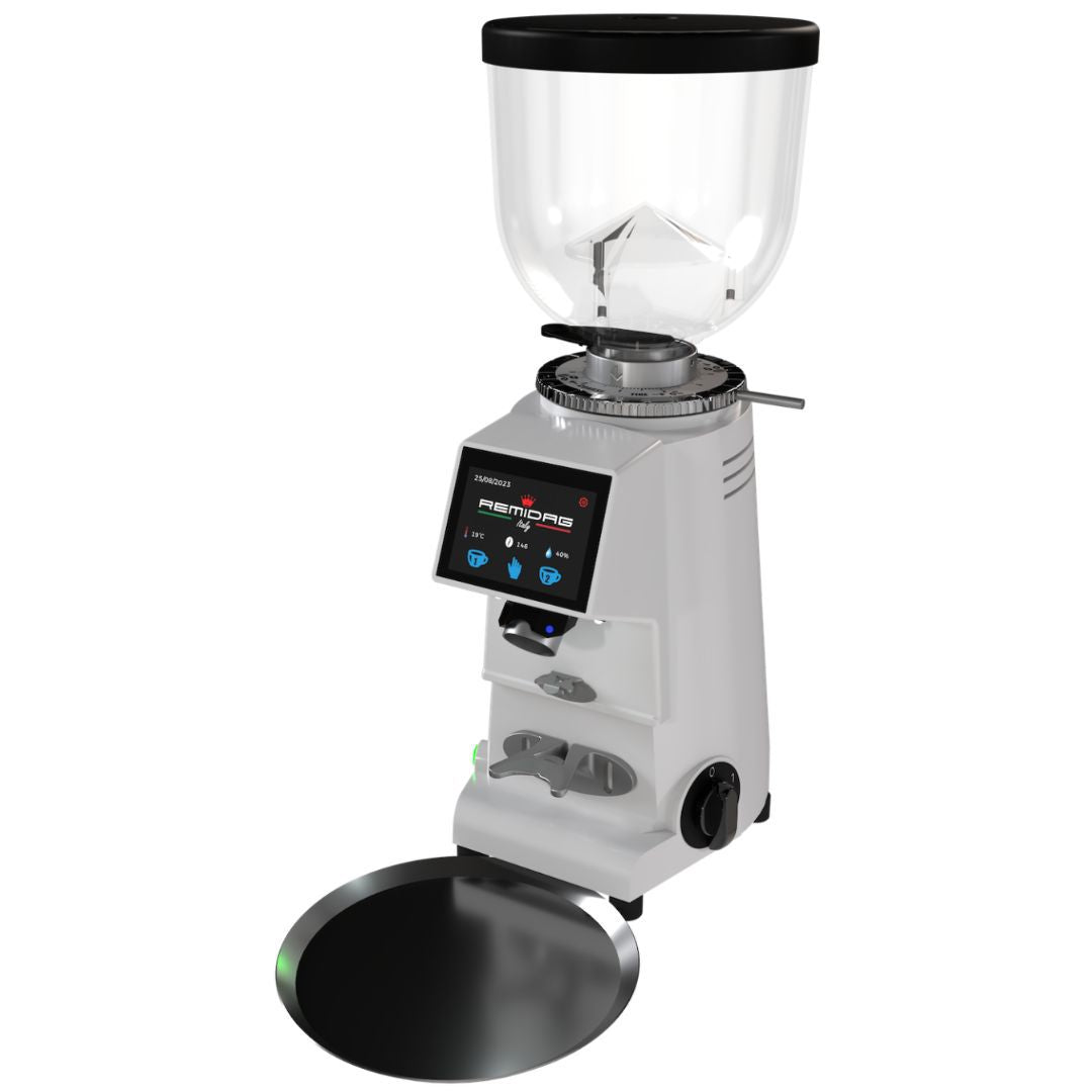 Remidag ON DEMAND mst 64P EV Full Touch professional coffee grinder white