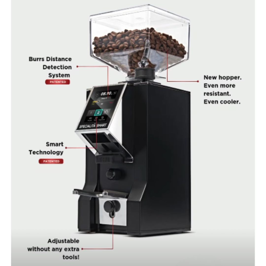 EUREKA Mignon Specialita Smart Professional Coffee Grinder Black