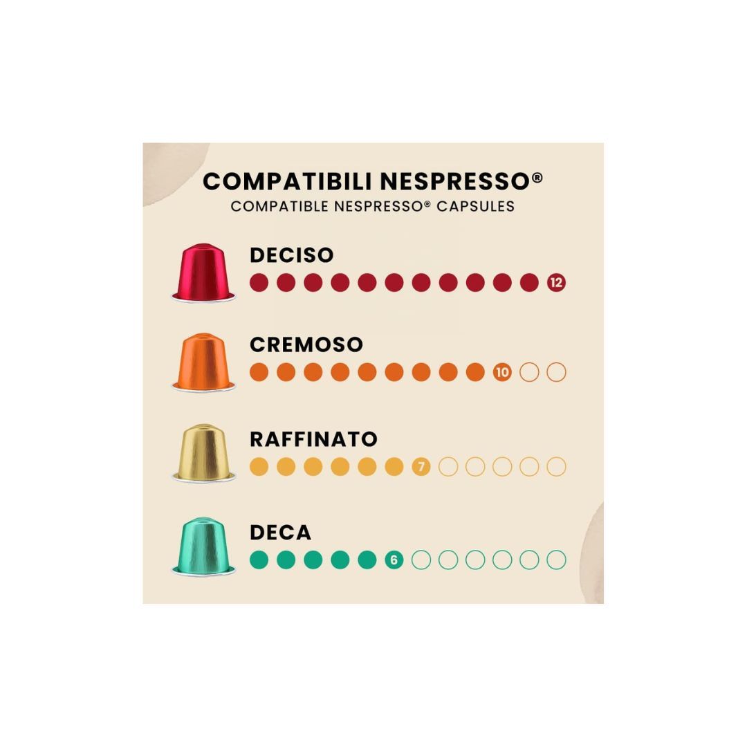 Bialetti Raffinato Nespresso compatible coffee capsules 10 units