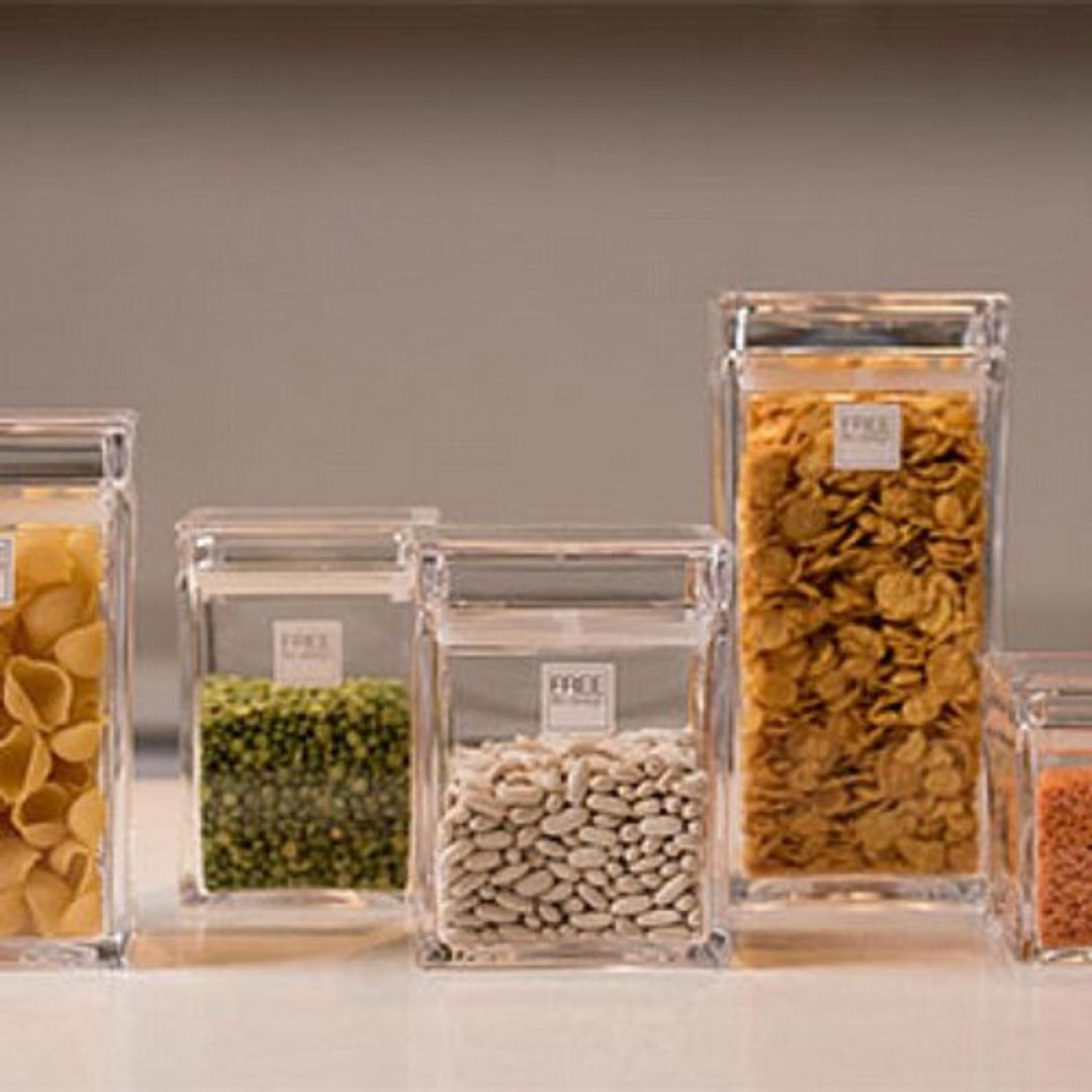 Transparent acrylic storage box 1.4 liters FREE