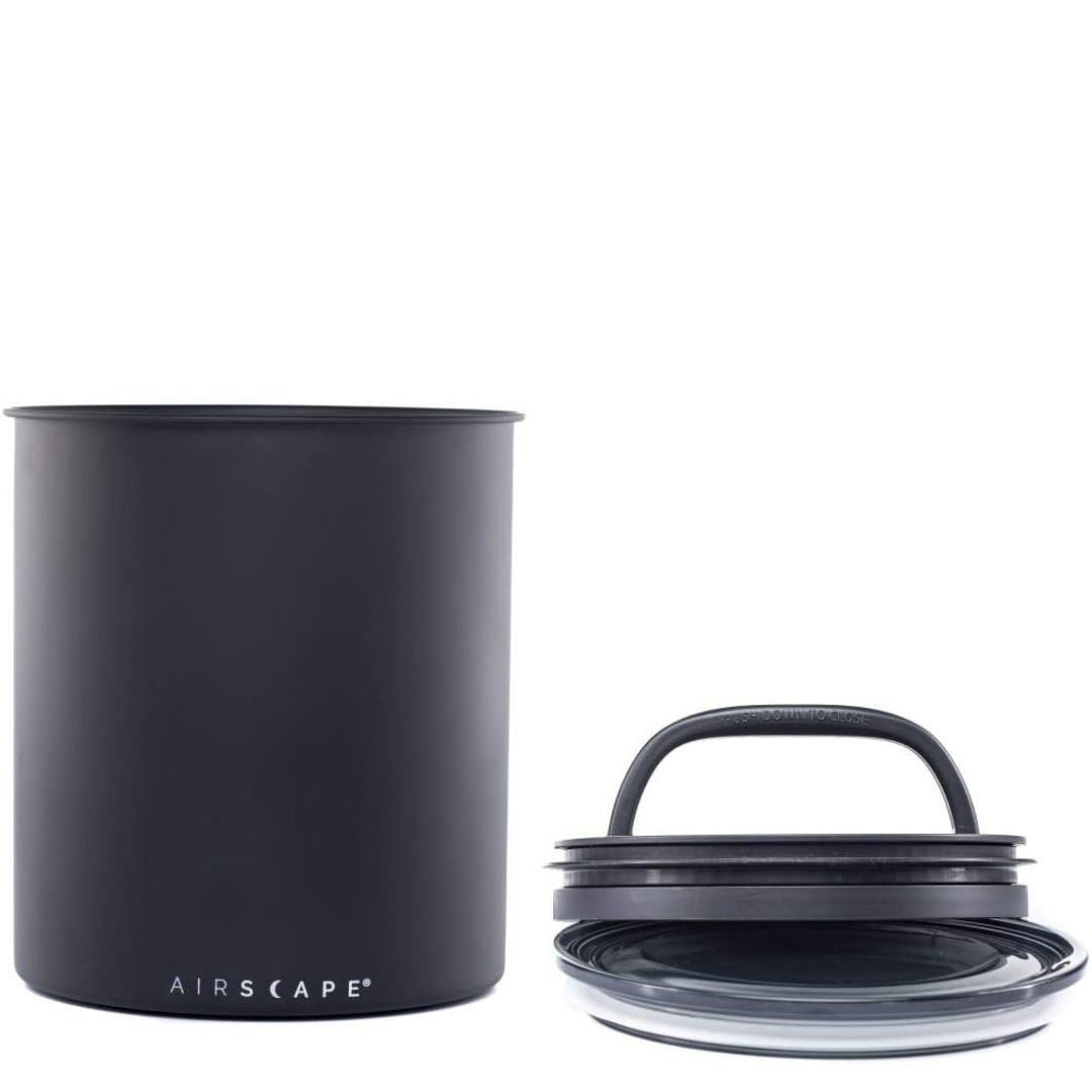 Airscape Matte Black Sealed Coffee Bean Storage Container 1 kg