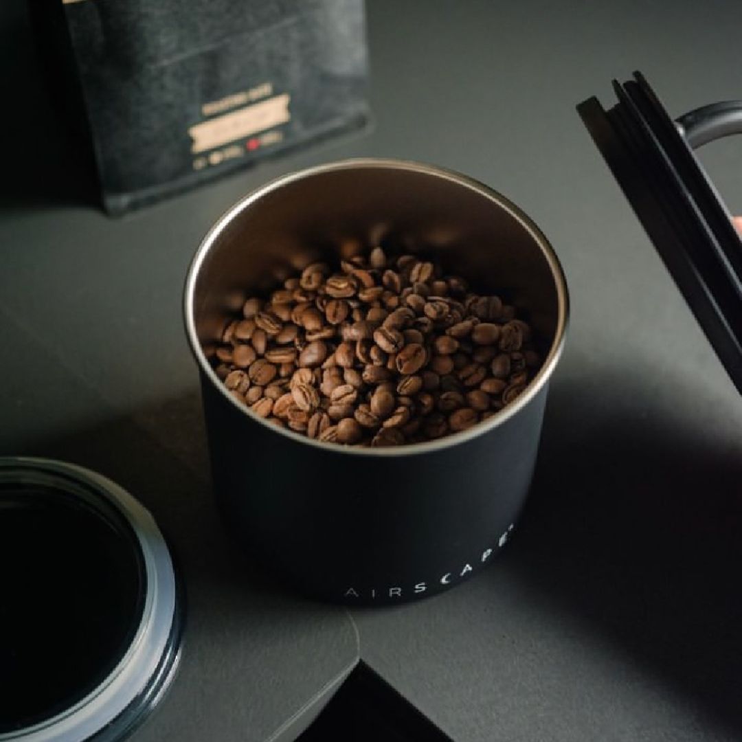 Airscape Matte Black Sealed Coffee Bean Storage Container 1 kg
