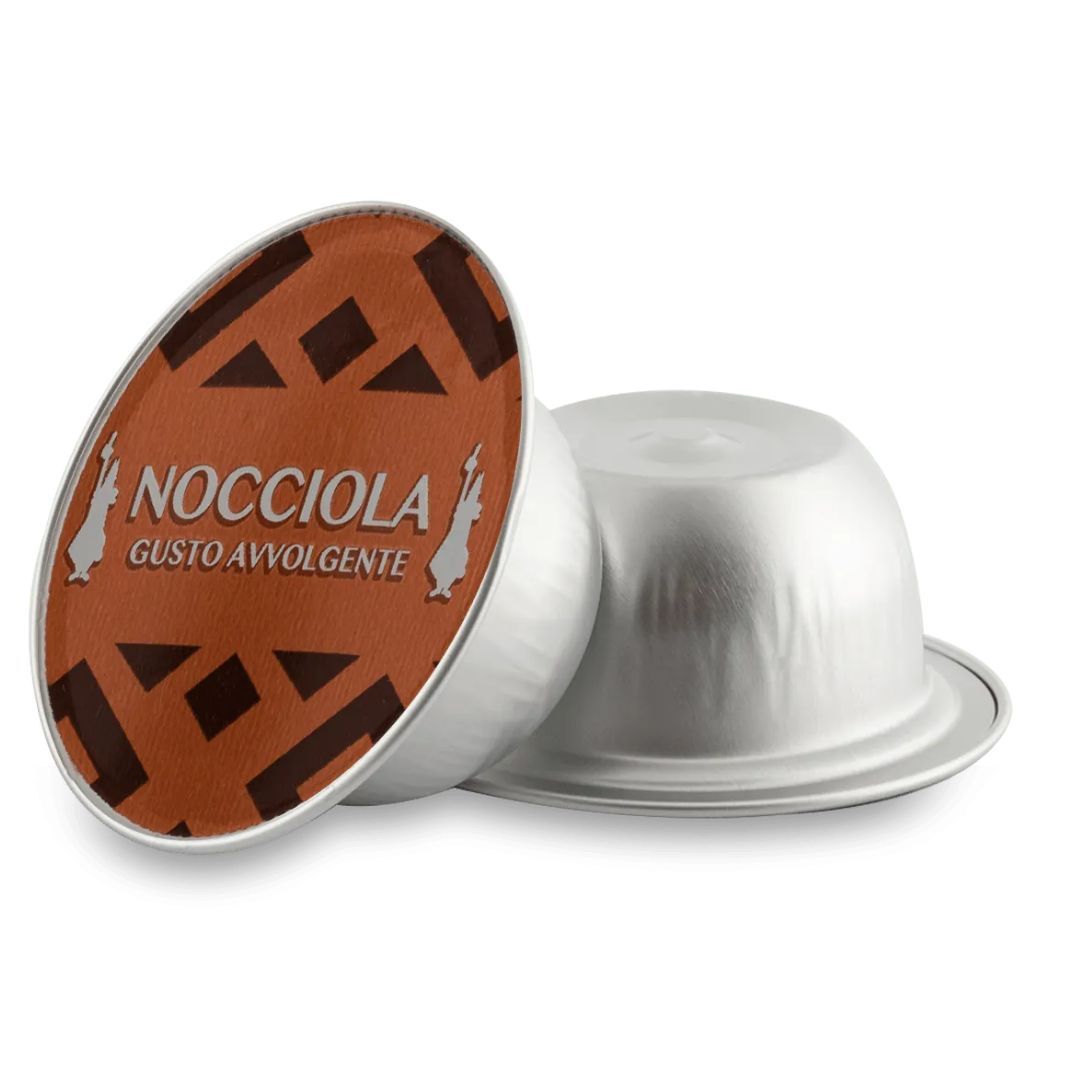 Bialetti Nocciola coffee capsules for machines Bialetti hazelnut flavored capsules 12 units