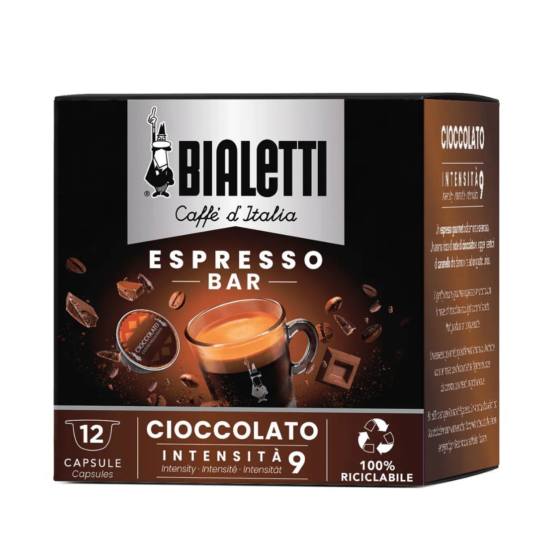 Bialetti Cioccolato coffee capsules for Bialetti machines, chocolate flavor, 12 units