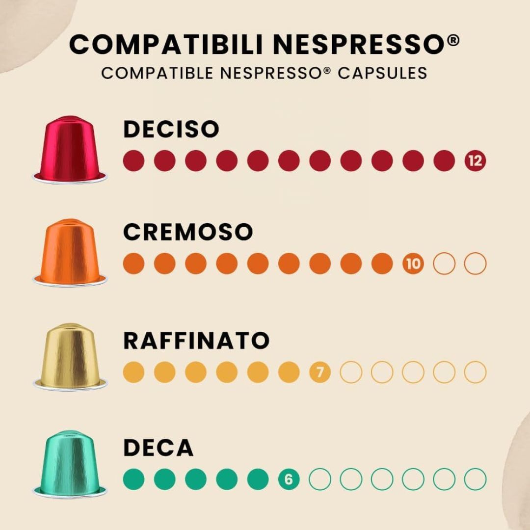 Bialetti Deciso Nespresso compatible coffee capsules 10 units