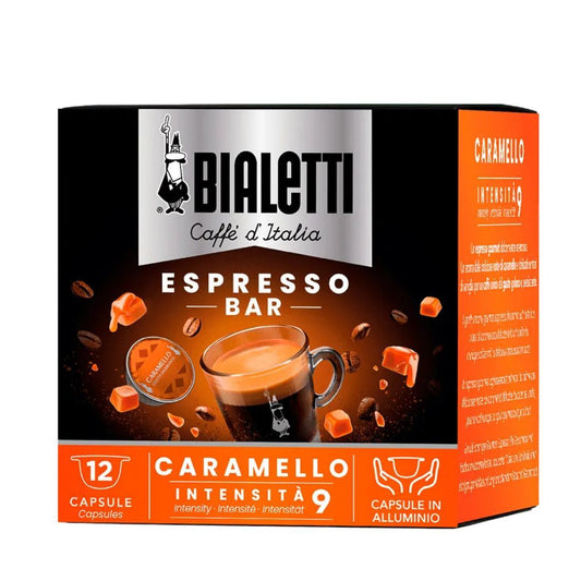 Bialetti Caramello coffee capsules for Bialetti machines, caramel flavor, 12 units