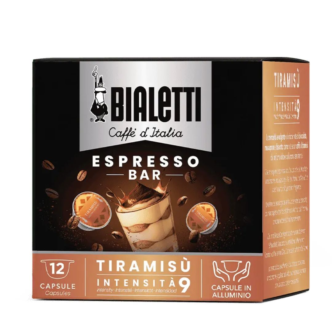 Bialetti Tiramisù coffee capsules for machines Bialetti Tiramisù flavored capsules 12 units