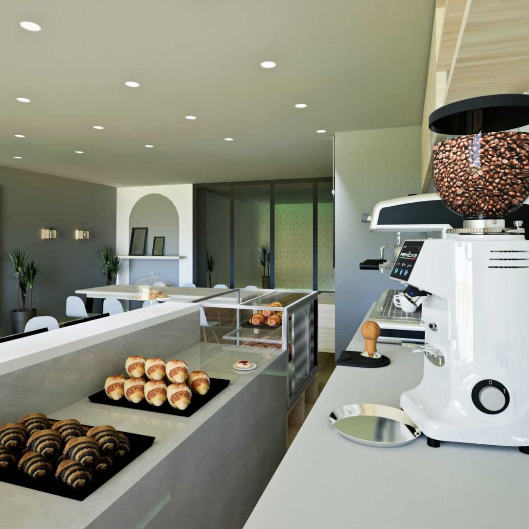 Remidag PLUS-E On Demand 64 Professional Coffee Grinder White