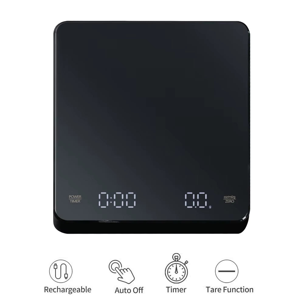 Digital Coffee Scale with Timer LED Screen Espresso USB