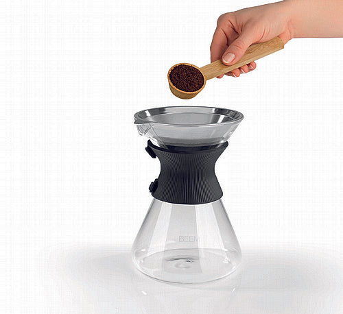 Glass Pour Over Carafe for Filter Coffee - BEEM Pour Over Carafe | Fits 6 cups