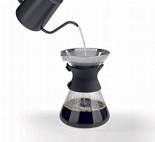 Glass Pour Over Carafe for Filter Coffee - BEEM Pour Over Carafe | Fits 6 cups