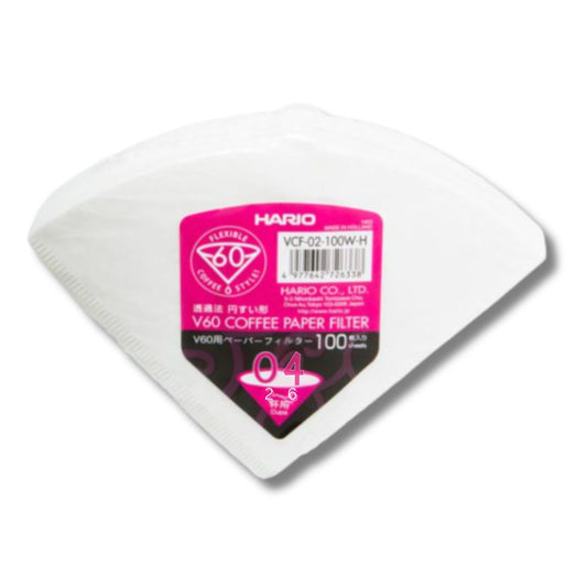 HARIO FLEXIBLE V60-04 Filter Papers (2-6 Cups) - Pack of 100