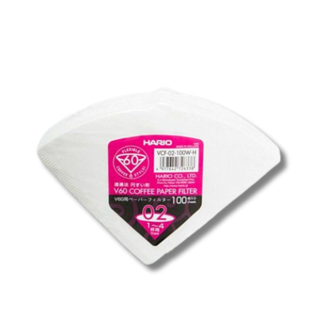 HARIO FLEXIBLE V60-02 Filter Papers (1-4 Cups) - Pack of 100 units