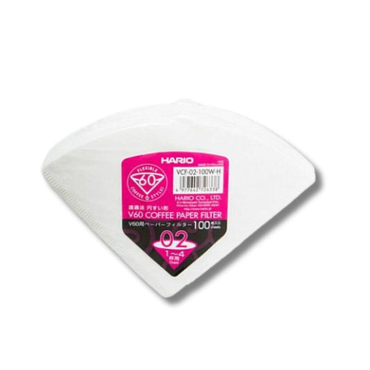 HARIO FLEXIBLE V60-02 Filter Papers (1-4 Cups) - Pack of 100 units