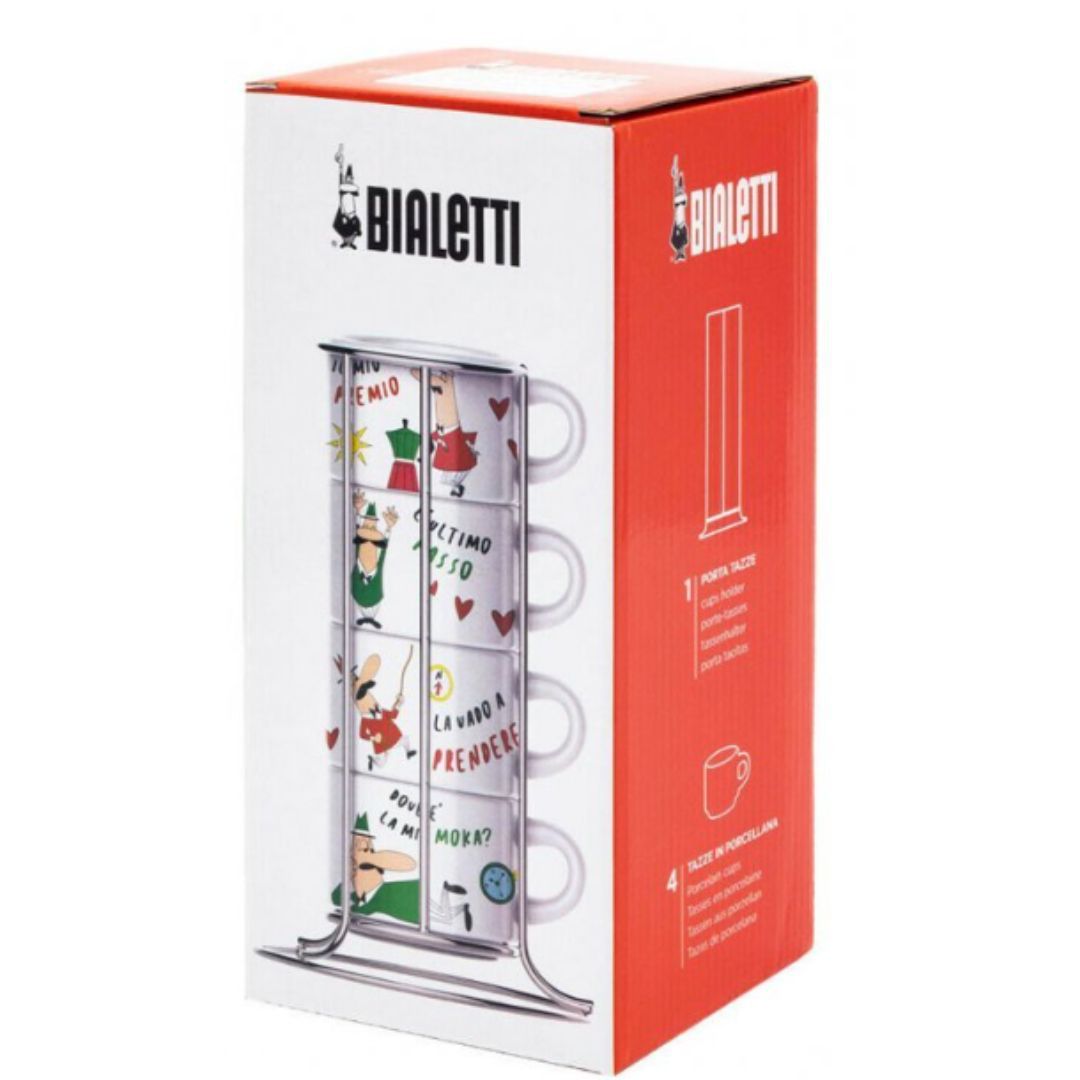 مجموعة من 4 أكواب إسبريسو بياليتي 90 مل بياليتي ديكو جلامور