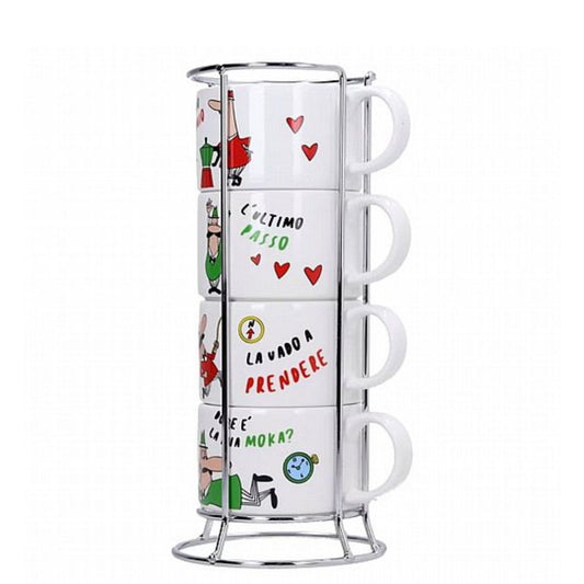 مجموعة من 4 أكواب إسبريسو بياليتي 90 مل بياليتي ديكو جلامور