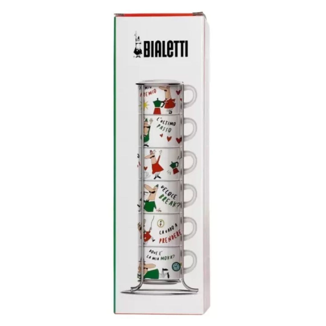 مجموعة من 4 أكواب إسبريسو بياليتي 90 مل بياليتي ديكو جلامور