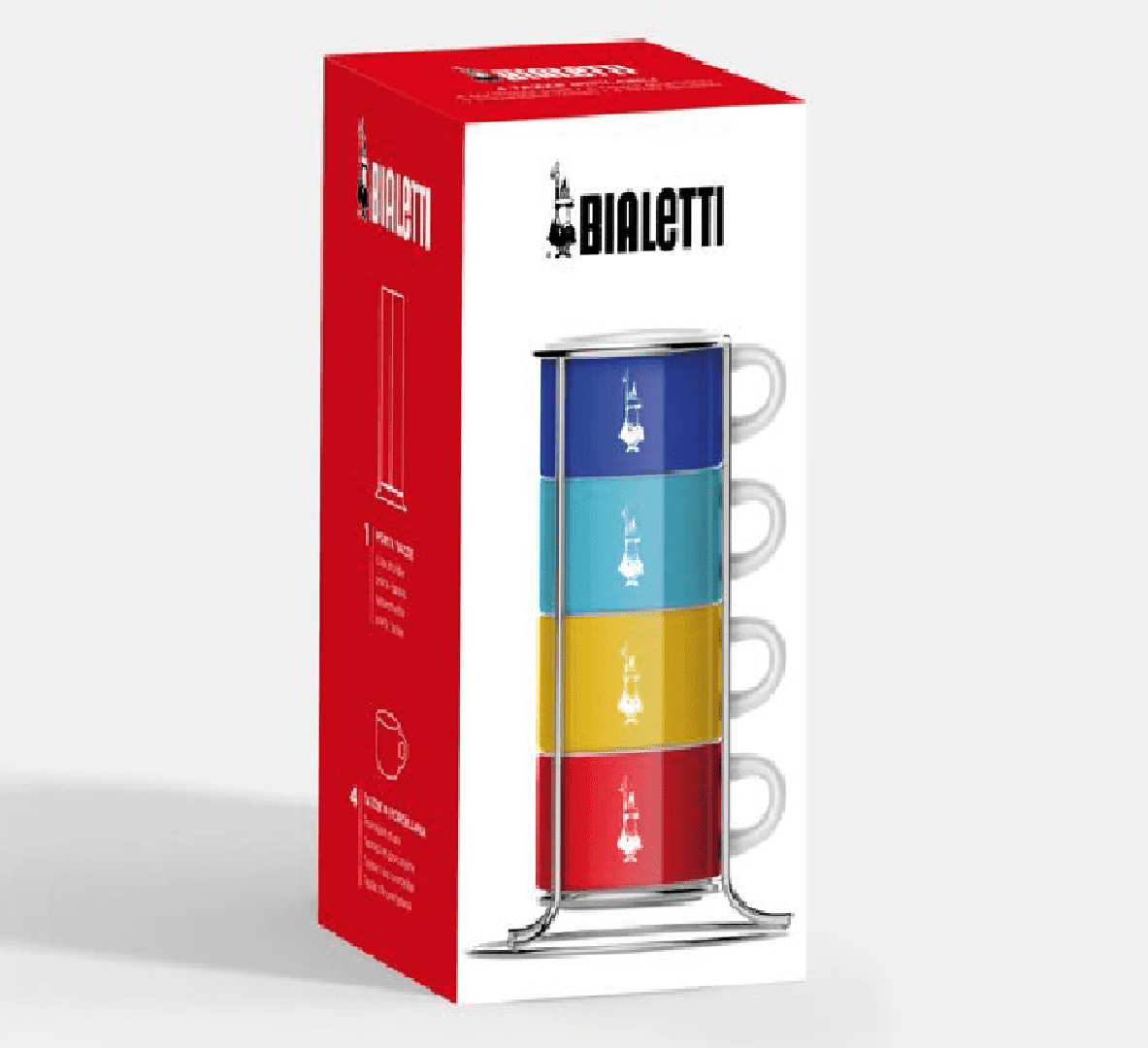 مجموعة من 4 أكواب إسبريسو بياليتي 90 مل بياليتي ديكو جلامور