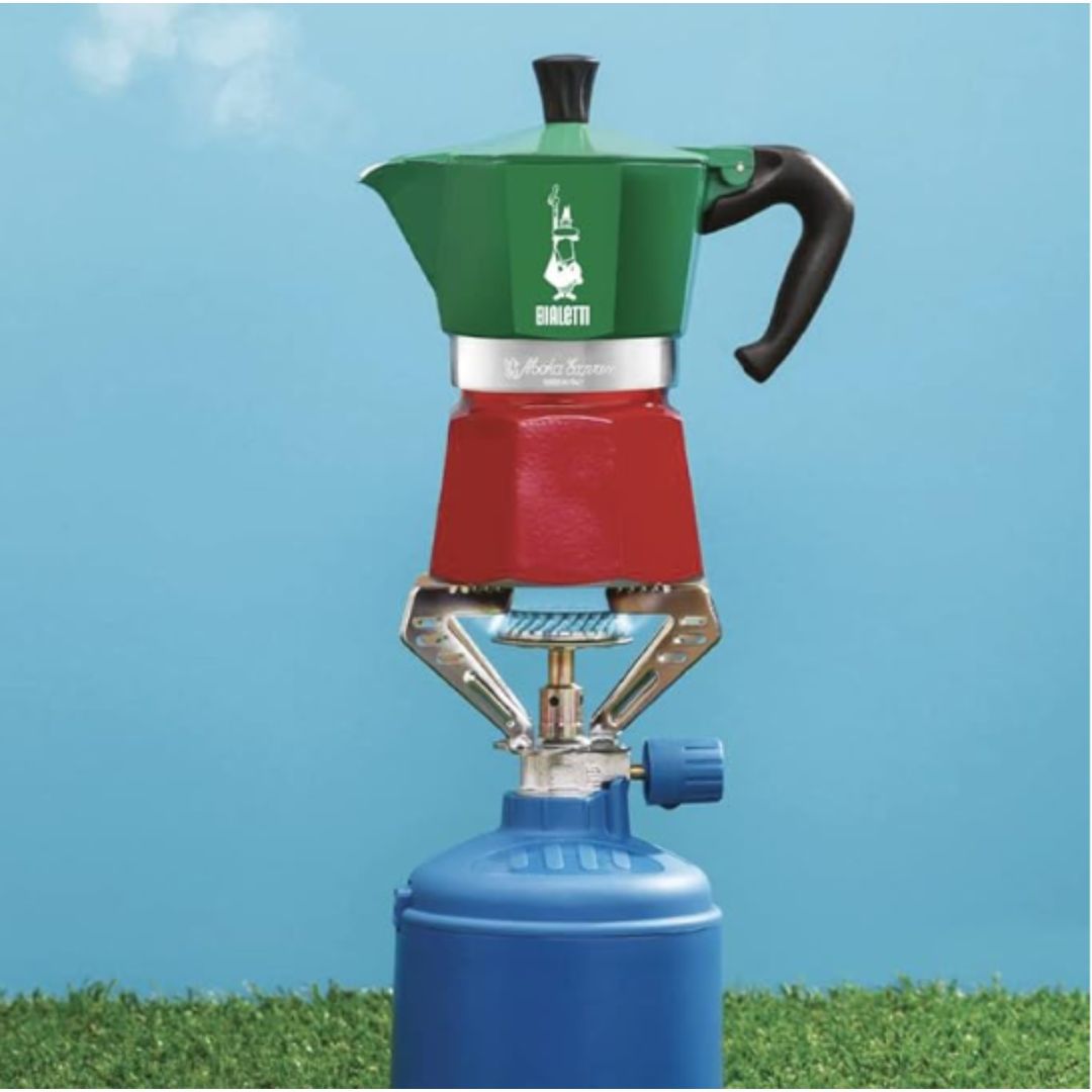 Bialetti Moka Express Tricolor 6 Cups Coffee Maker