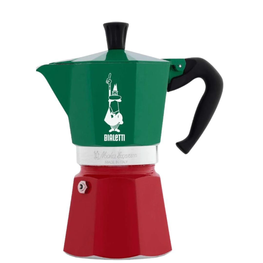 Bialetti Moka Express Tricolor 6 Cups Coffee Maker