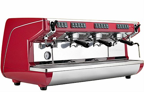 Nuova Simonelli Appia Life Professional Espresso Machine for Businesses (3 Heads) Red