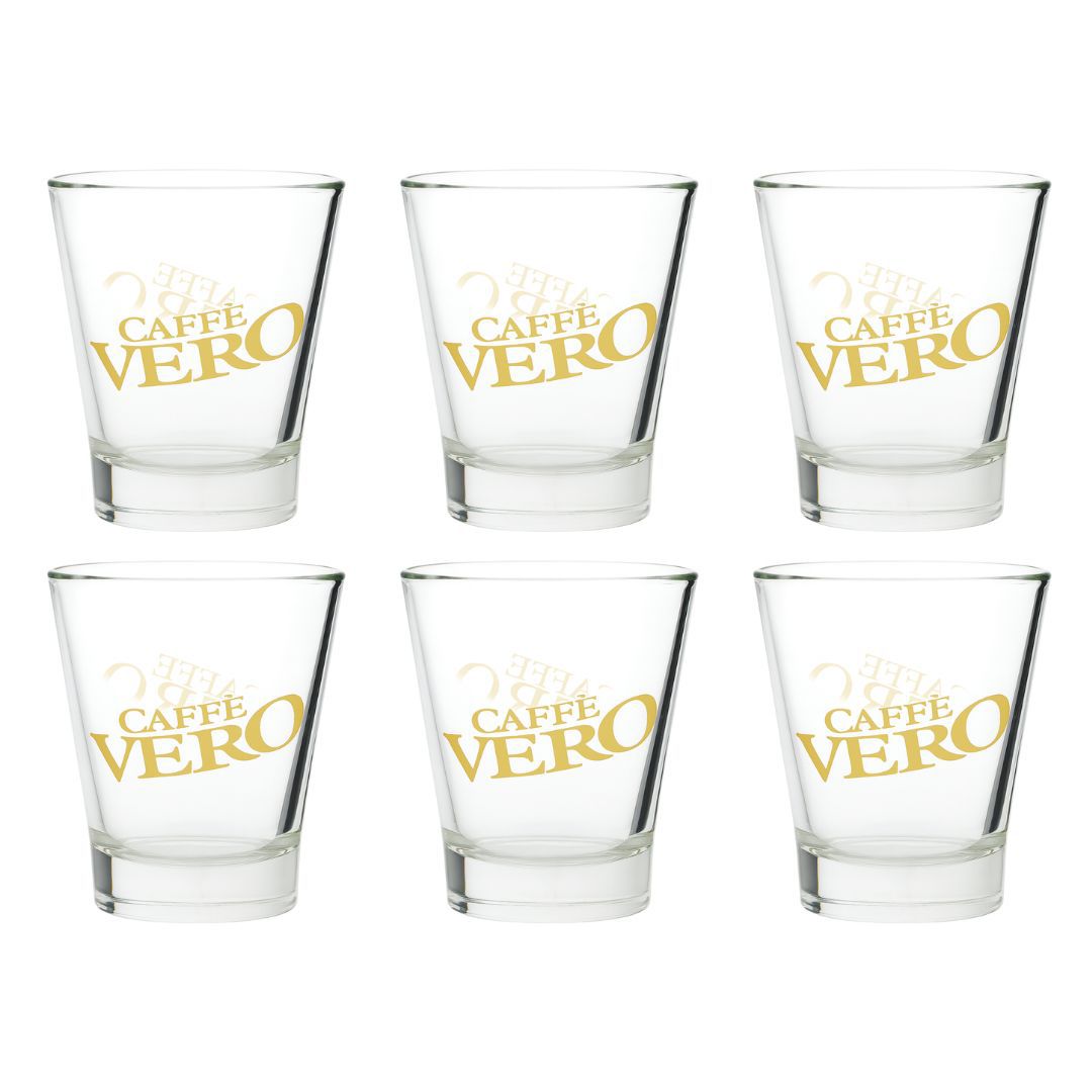 Set of 6 glass espresso cups 70 ml Caffè Vero