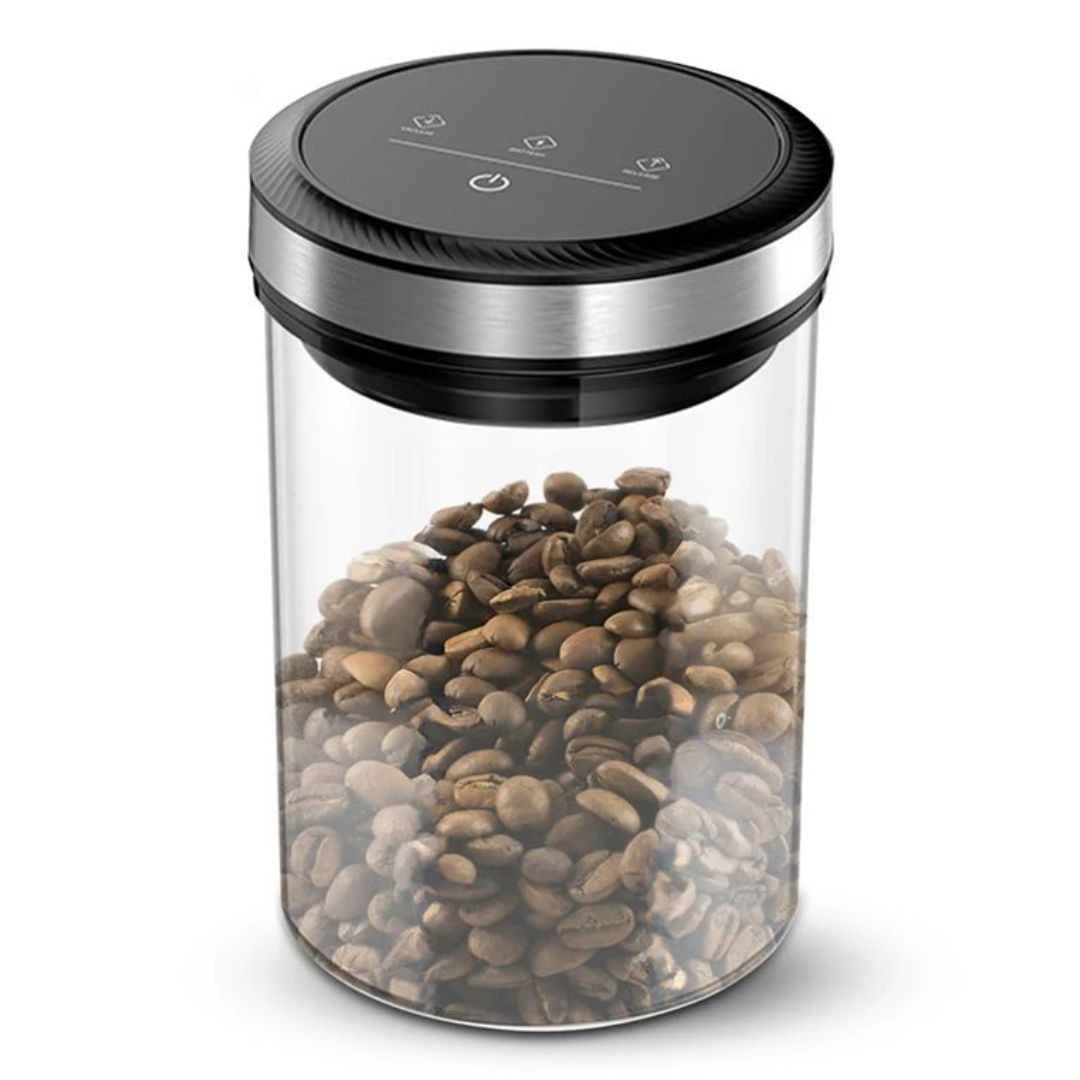 Chromex 1.6 liter electric glass vacuum container for coffee storage