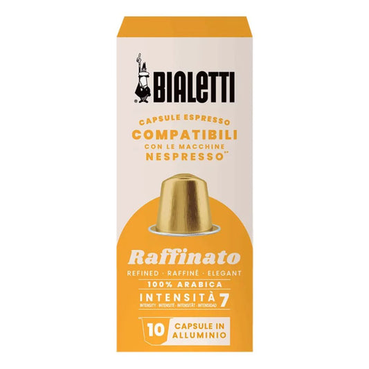 Bialetti Raffinato Nespresso compatible coffee capsules 10 units