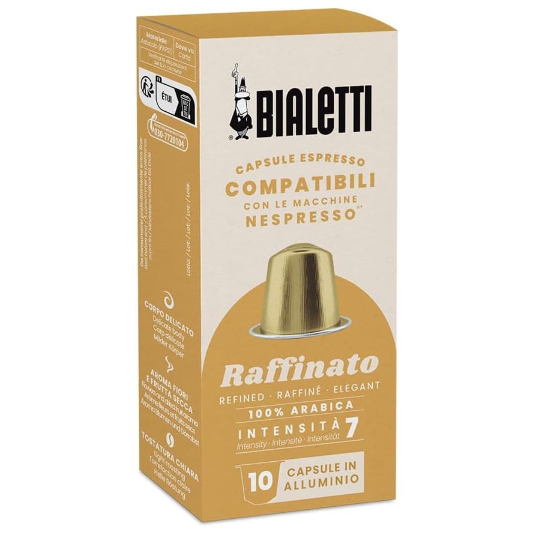 Bialetti Raffinato Nespresso compatible coffee capsules 10 units